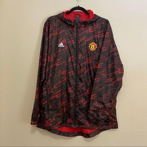 Adidas Manchester United Windbreaker Rain Jacket